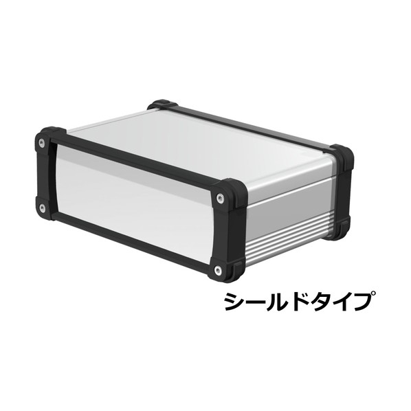 タカチ電機産業 隅っこかばい立て付軽銀入れもの EMC遮蔽物印字機 しろがね色/黒いこと EXPE24-9-17SB 1点
