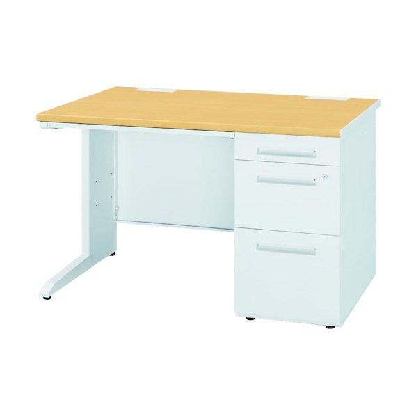※法人専用品※トヨ仕掛ける 片袖事務机 50SBH-128BRPW ペールアルダー 白いこと 50SBH-128BRPW 1点