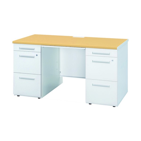 ※法人専用品※トヨセット 両袖デスク 50SBH-146AAPW ペールアルダー ホワイト 50SBH-146AAPW 1点