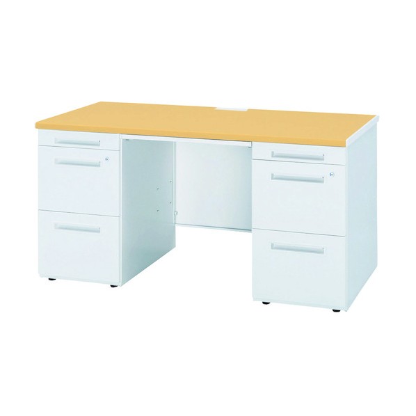 ※法人専用品※トヨセット 両袖デスク 50SBL-146AAPW ペールアルダー ホワイト 50SBL-146AAPW 1点