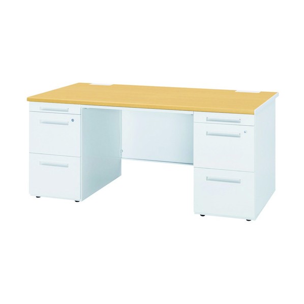 ※法人専用品※トヨ仕掛ける 両袖勉強机 50SBL-168AAPW ペールアルダー 白いこと 50SBL-168AAPW 1点 オフィスデスク-インテリア・寝具・収納