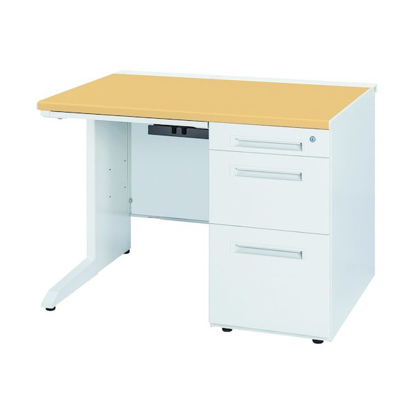 ※法人専用品※トヨ仕かける 片袖学習机 50XBL-107BRPW ペールアルダー 白いこと 50XBL-107BRPW 1点