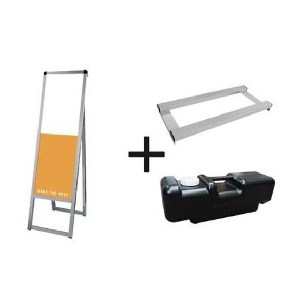 ※法人専用品※不易流行精工 バリウススタンド貼り出し 軽銀練りあわせる板 300×900片面 掛け目手･水貯蔵タンク書き割り VASKAP300X900K3SET