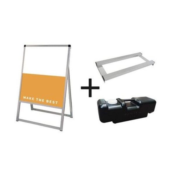 ※法人専用品※不易流行精工 バリウススタンド貼り出し 軽銀練りあわせる板 450×600片面 掛け目手･水貯蔵タンク書き割り VASKAP450X600K3SET