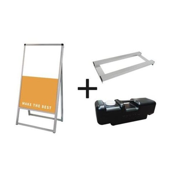 ※法人専用品※不易流行精工 バリウススタンド貼り出し 軽銀練りあわせる板 450×900片面 掛け目手･水貯蔵タンク書き割り VASKAP450X900K3SET