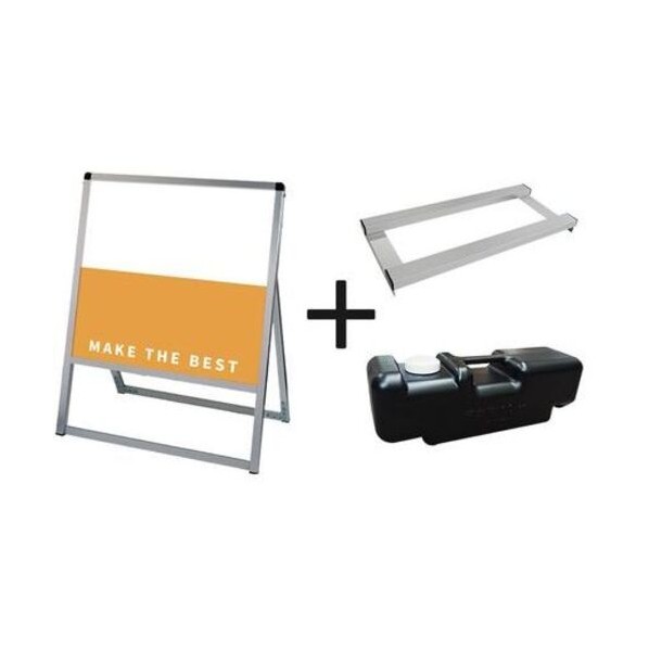 ※法人専用品※不易流行精工 バリウススタンド貼り出し 軽銀練りあわせる板 600×600片面 掛け目手･水貯蔵タンク書き割り VASKAP600X600K3SET