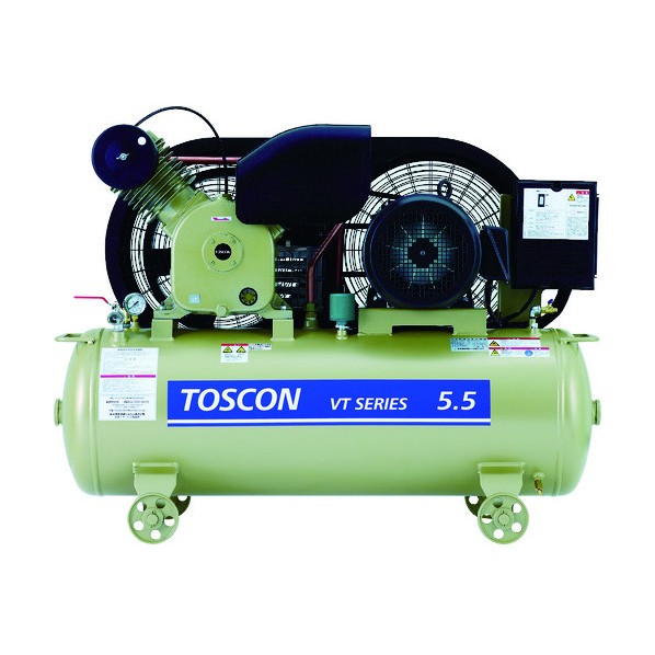東芝産業機器システム タンクマウントシリーズ 給油式 コンプレッサ(低圧) VT105-7T