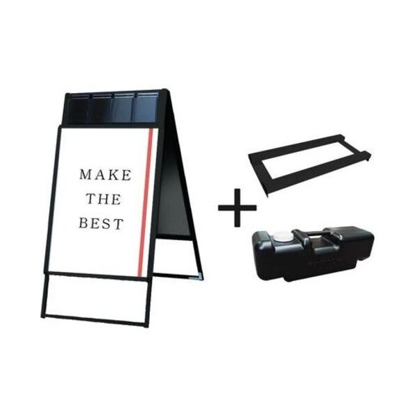 ※法人専用品※不易流行精工 ポスターグリップスタンド張り出し小冊子入れもの付（屋内用） B2両面黒いこと 加重値手･水貯蔵タンク仕掛ける PGSKPB2RB3SET