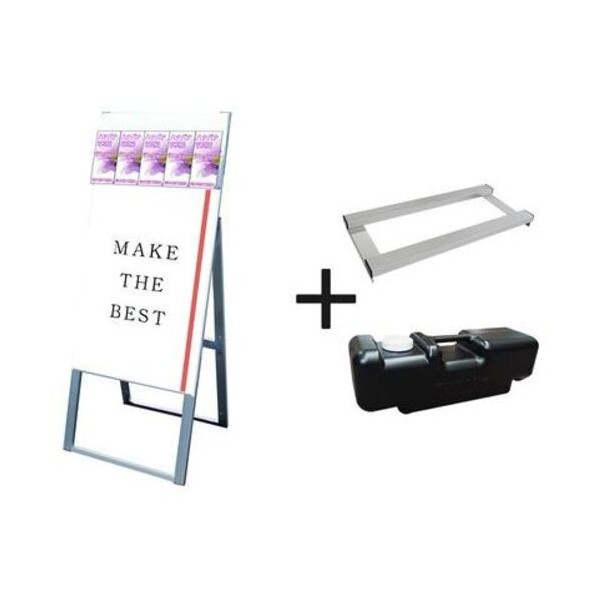 ※法人専用品※不易流行精工 パンフレットケーススタンド貼り出し D印字機 B2片面 掛け目手･水貯蔵タンク仕掛ける PCSKDB2K3SET