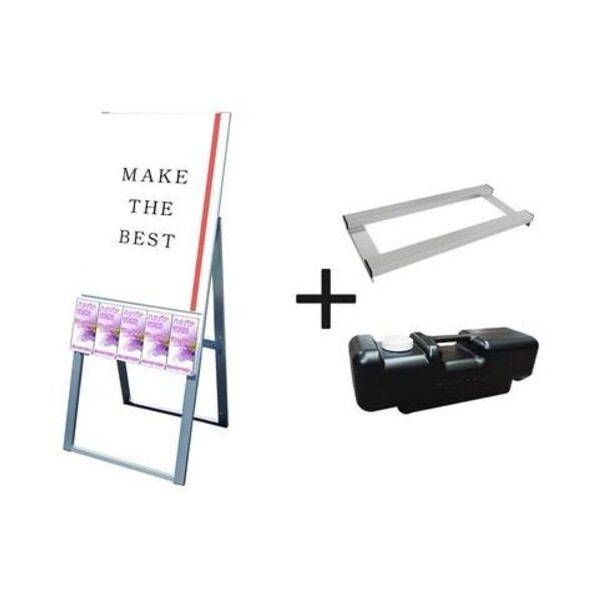 ※法人専用品※不易流行精工 パンフレットケーススタンド貼り出し U印字機 B2片面 掛け目手･水貯蔵タンク仕掛ける PCSKUB2K3SET