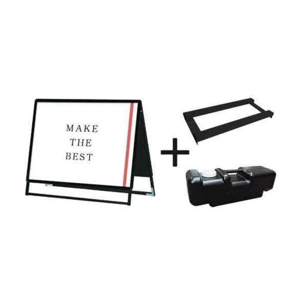 ※法人専用品※不易流行精工 ポスターグリップスタンド貼り出し 屋内用 B1横ファースト両面黒いこと 掛け目手･水貯蔵タンク仕掛ける PGSKB1YLRB3SET