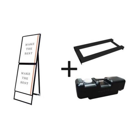 ※法人専用品※不易流行精工 ポスターグリップスタンド貼り出し二人組（室外用） A2A2片面黒いこと 掛け目手･水貯蔵タンク仕掛ける PGSKCA2A2KBG3SET