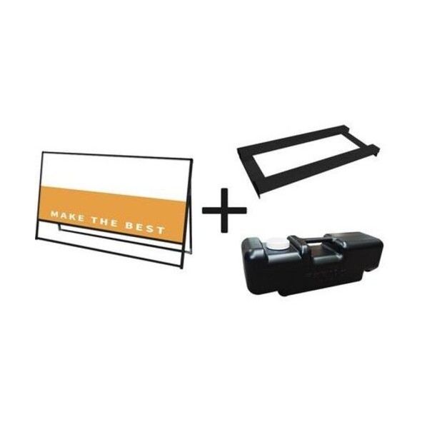 ※法人専用品※不易流行精工 ブラックバリウススタンド貼り出し 軽銀練りあわせる板1800×900片面 掛け目手･水貯蔵タンク仕掛ける BVASKAP1800X900K3SET
