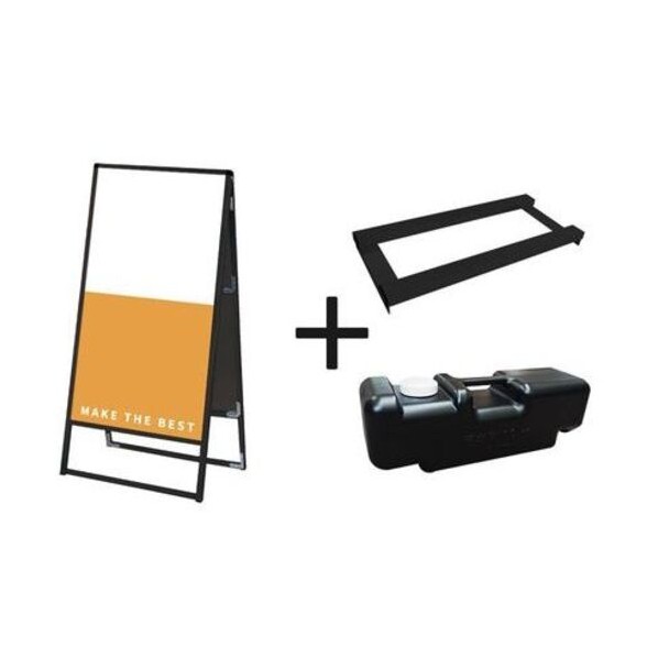 ※法人専用品※不易流行精工 ブラックバリウススタンド貼り出し 軽銀練りあわせる板 600×1200両面 掛け目手･水貯蔵タンク仕掛ける BVASKAP600X1200R3SET