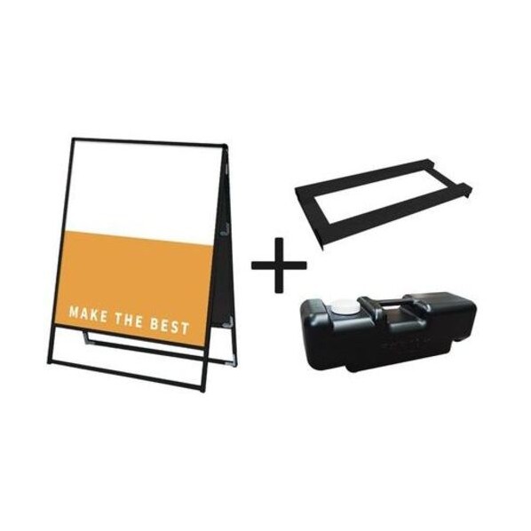 ※法人専用品※不易流行精工 ブラックバリウススタンド貼り出し 軽銀練りあわせる板 900×1200両面 掛け目手･水貯蔵タンク仕掛ける BVASKAP900X1200R3SET