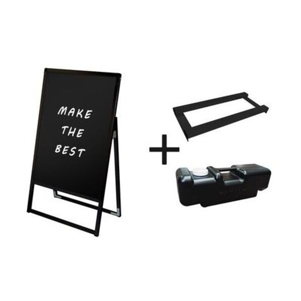 ※法人専用品※常磐精工 ブラックバリウススタンド看板 ブラックボード B1片面 ウエイトアーム･水タンクセット BVASKBBB1K3SET