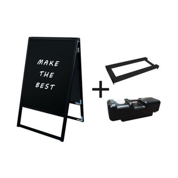 ※法人専用品※常磐精工 ブラックバリウススタンド看板 ブラックボード B1両面 ウエイトアーム･水タンクセット BVASKBBB1R3SET 0｜DIY FACTORY ONLINE SHOP