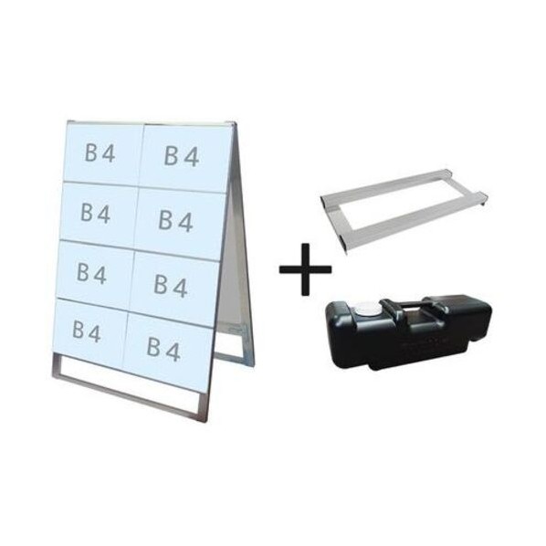 ※法人専用品※不易流行精工 カードケーススタンド貼り出し B4横16両面 掛け目手･水貯蔵タンク書き割り CCSKB4Y16R3SET