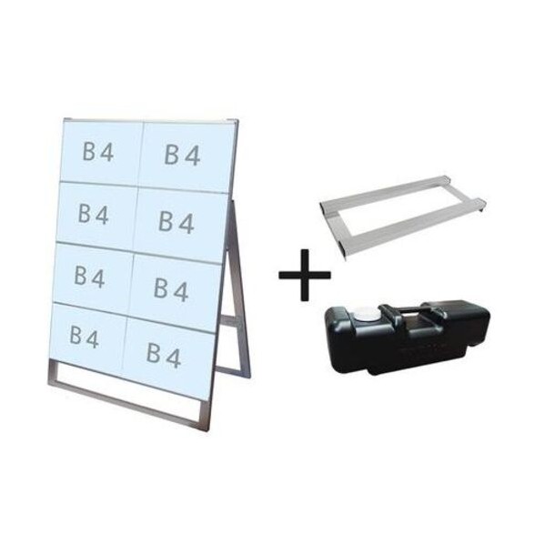 ※法人専用品※不易流行精工 カードケーススタンド貼り出し B4横8片面 掛け目手･水貯蔵タンク仕掛ける CCSKB4Y8K3SET