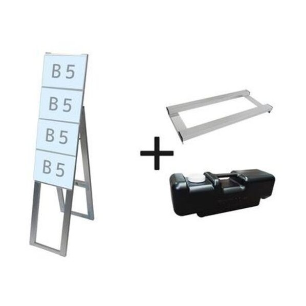 ※法人専用品※常磐精工 カードケーススタンド看板 B5横4片面ハイ ウエイトアーム・水タンクセット CCSKB5Y4KH3SET 0|DIY FACTORY ONLINE SHOP