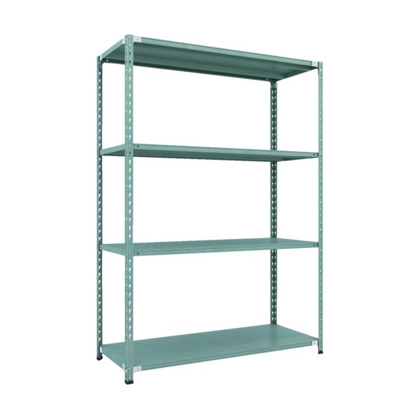 ※法人専用品※トラスコ CB型セミボルトレス軽量棚 1500X600XH21004段 グリーン CB-7564-GN 1台|DIY FACTORY ONLINE SHOP