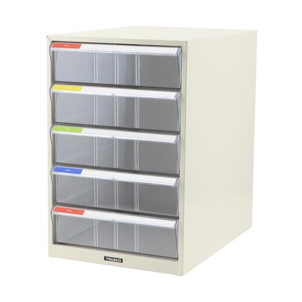トラスコ Ｂ４型レターケース深型５段 420 x 300 x 450 mm TB4-M5P 1点
