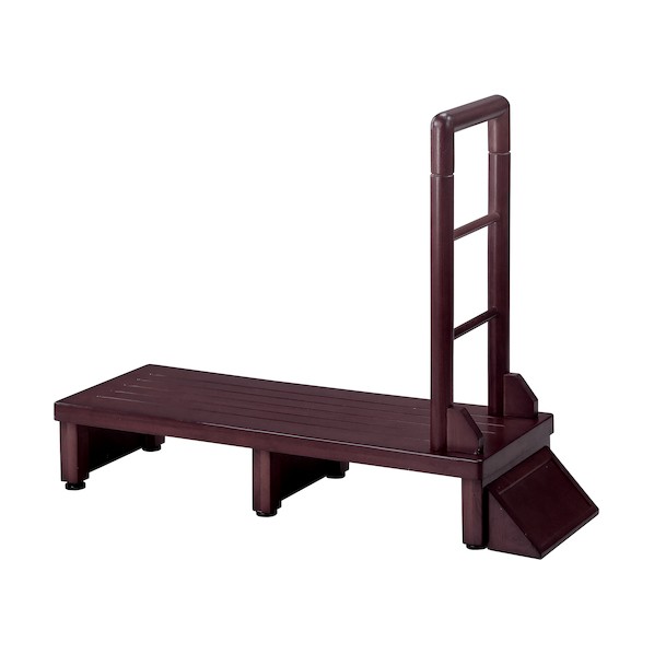※法人専用品※TASSCOM 手すり付き玄関台 90cm ダークブラウン TAN-889-90DBR 1個｜DIY FACTORY ONLINE SHOP
