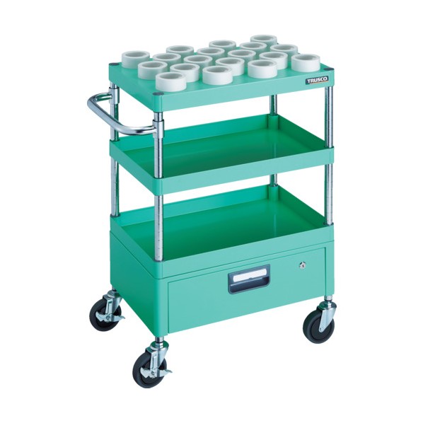 トラスコ フェニックスワゴン 600X400 1段引出付 HSK-63 YG色 PEW-TL962EV-YG 1個｜DIY FACTORY ONLINE SHOP