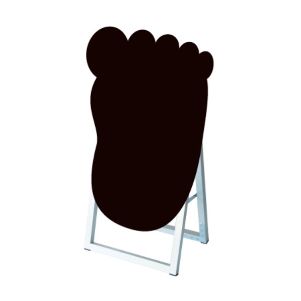 ※法人専用品※ ポップルスタンド看板シルエット 45×60片面ブラック 足形 PPSKSL45X60KFOTB 1点 20,350円