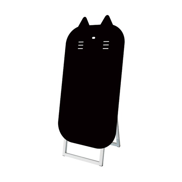 ※法人専用品※ ポップルスタンド看板シルエット 45×90片面ブラック ネコ形 PPSKSL45X90KCAT 1点