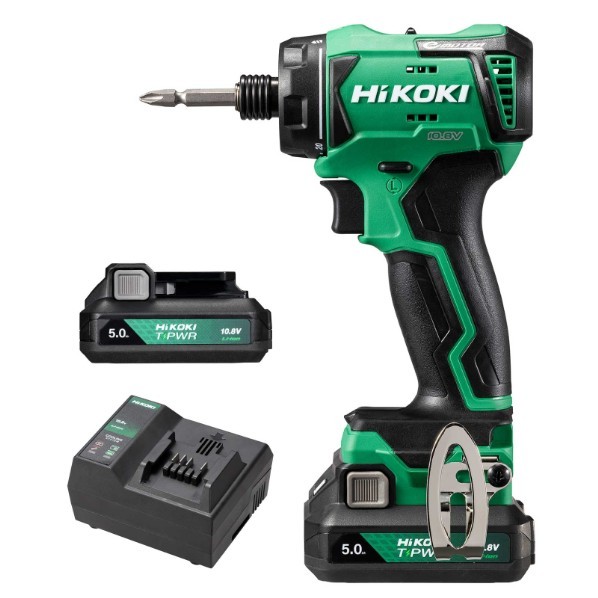 HiKOKI(ハイコーキ) 10.8V 申し受ける式 １番ウッドせん孔機 パウダーコンパクト 独居室2個･申し受ける器･容れもの付 書き割り 20段クラッチペダル付 アグレッシブグリーン DB12DD (2JS) 1個