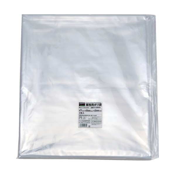 トラスコ 業務用ポリ袋0.1&times;800L 790 x 600 x 15 mm S-0800 2枚｜DIY FACTORY ONLINE SHOP