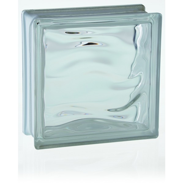 MarvelEX LUMINO GLASS ガラスブロック ウェービーアイランドシリーズ ウェービーアイランドクリアー 1セット 80mm×190mm×190mm 透明 WI/NEUTRO-30 30個