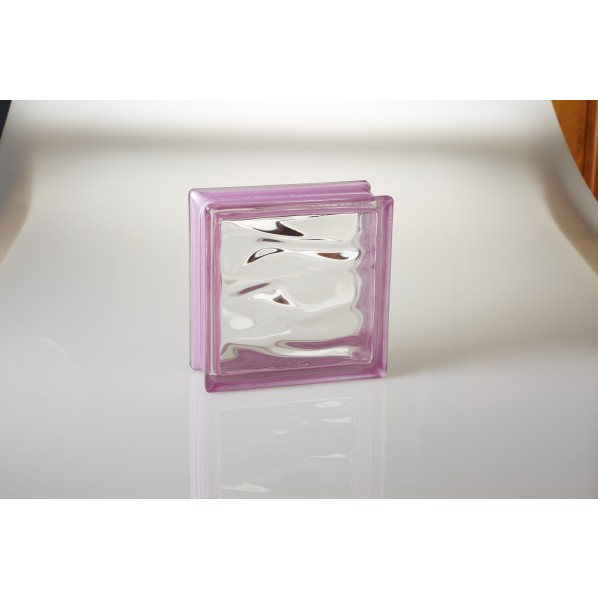 MarvelEX LUMINO GLASS ガラスブロック ウェービーアイランドシリーズ ウェービーアイランドピンク 1セット 80mm×190mm×190mm ピンク WI/AMATISTA-20 20個