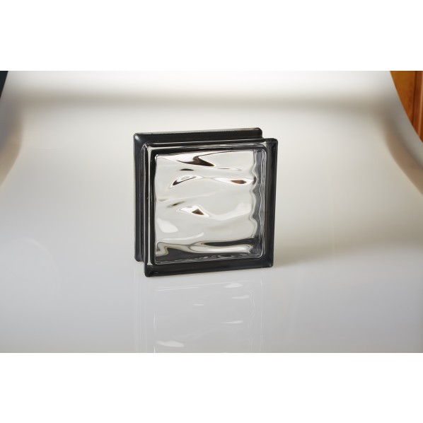 MarvelEX LUMINO GLASS ガラスブロック ウェービーアイランドシリーズ ウェービーアイランドブラック 1セット 80mm×190mm×190mm ブラック WI/NEGRO-10 10個