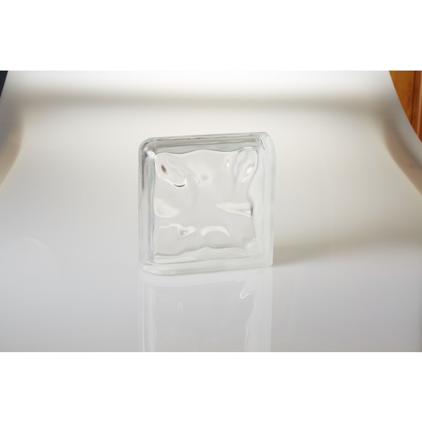 MarvelEX LUMINO GLASS 硝子立ちはだかる ウェービーアイランドシリーズ ウェービーアイランドクリアー 手当たり2面かざり付ける 1書き割り 80mm×190mm×190粍 澄み切った WICO2/NEUTRO-03 3個