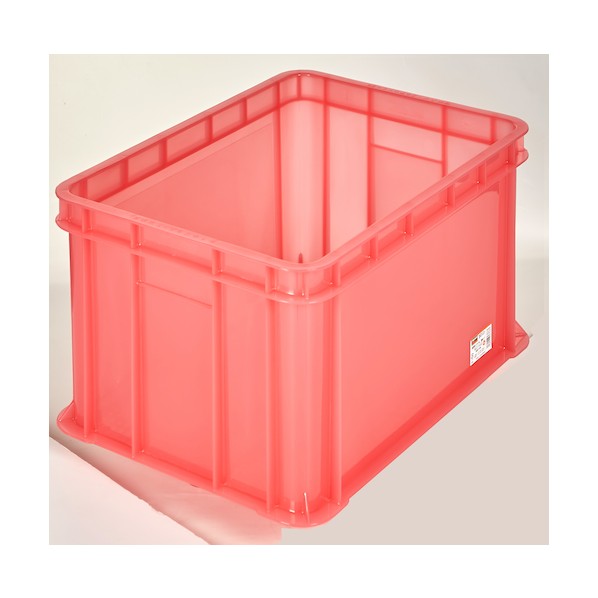 トラスコ Ｓ型透明コンテナ５４Ｌ透明レッド 555 x 400 x 620 mm S-54R 1