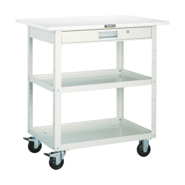 トラスコ(TRUSCO) イーグルワゴン 750X500 引出 天板付 W色 EGW-772TV-W｜DIY FACTORY ONLINE SHOP