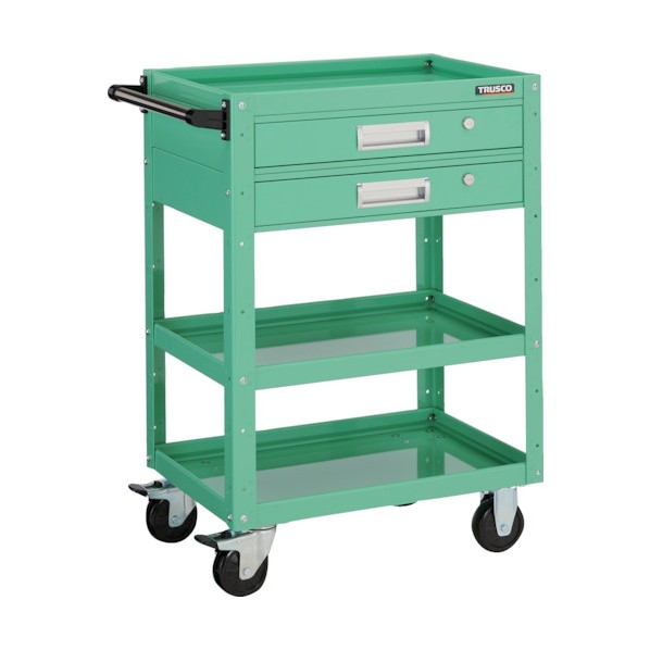 トラスコ(TRUSCO) イーグルワゴン750X500引出付ウレタン4輪自在YG色 EGW-973V2UJ-YG 1点|DIY FACTORY ONLINE SHOP