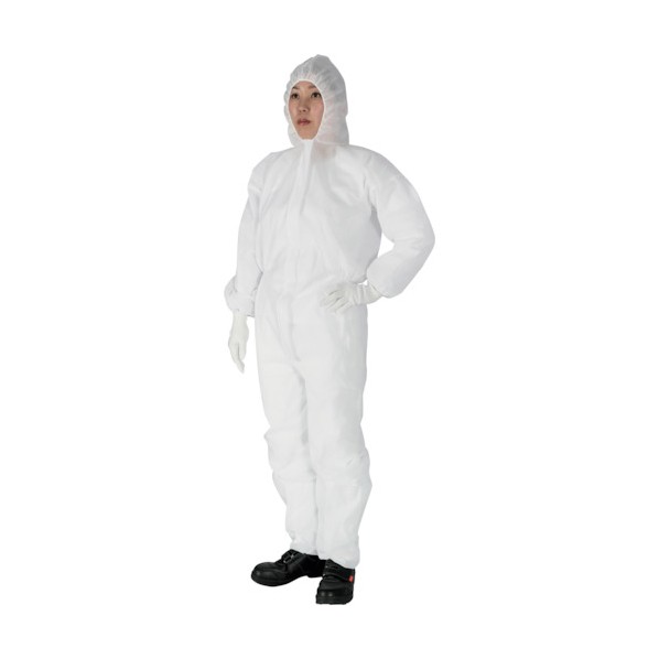まとめ買い 不織布使い捨て保護すること服（1層･目付60g手合い） XL大きさ 50着入 XL 白いこと TSB-60XLA-50P 50着