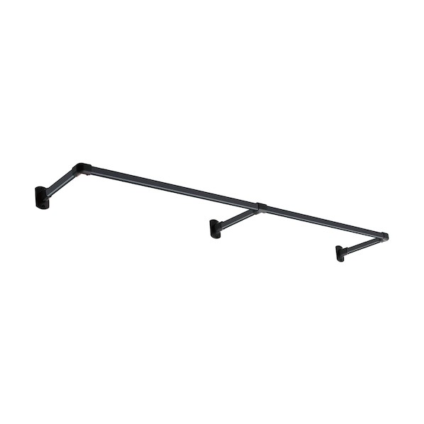トーソー 【ランドリーバー】ハンギングバーH-1 〔正面付けCタイプ〕 幅2780mm×出幅150mm ブラック 1セット