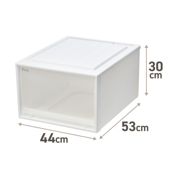 TENMA フィッツケース 53-44L 旧ワイドL53 ホワイトクリア()、クリア(引出し) 110015658 1個｜DIY FACTORY ONLINE SHOP