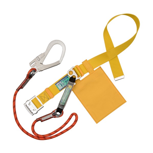 胴ベルト型墜落制止用器具 Gブレード 胴ベルト黄＋ランヤードオレンジ Mサイズ 黄 TB-GB-599-Y-OR-M-JAN-BP 1本