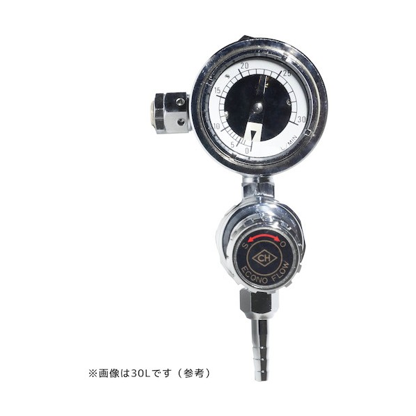 ※法人専用品※チヨコック ガス節約器付調整器エコノダイヤル(ミニレギュレーター付) 配管取出し用(Ar用50L) 085185-U-HR-AR-50L 1台｜DIY FACTORY ONLINE SHOP