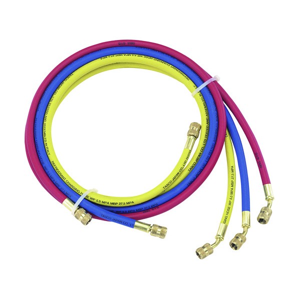 タスコ 1/4チャージホースセット(R22、R12、R502) TA136B 1セット