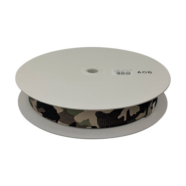 ユタカメイク ベルト 迷彩ナイロン平ベルトドラム巻 ウッドランド 1.5t&times;38mm&times;25m PFME-330 1点｜DIY FACTORY ONLINE SHOP