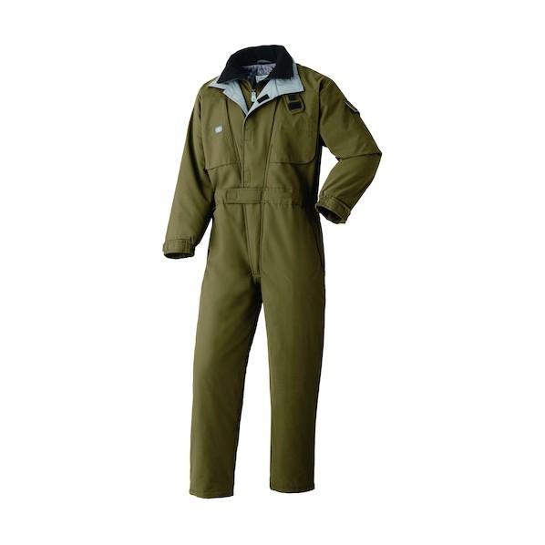 山田辰 防寒つなぎ服 カーキ LLサイズ 700-011-LL 1点｜DIY FACTORY ONLINE SHOP
