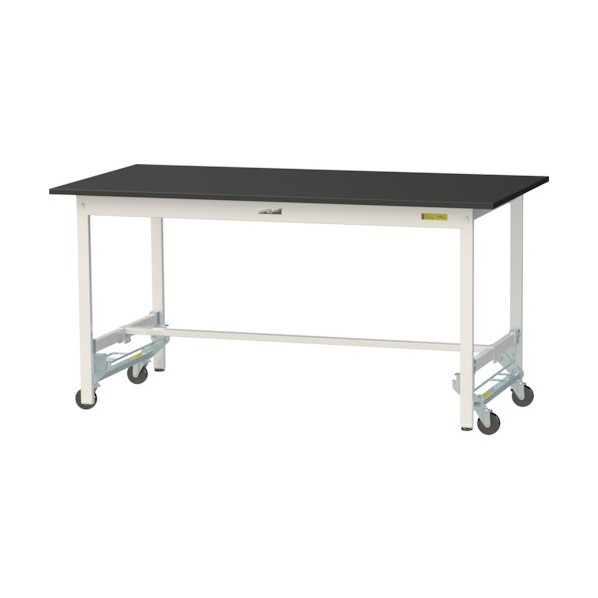 山金工業 実験用ラボテーブル ワンタッチ移動タイプ SLKU-1575-BKW 1台
