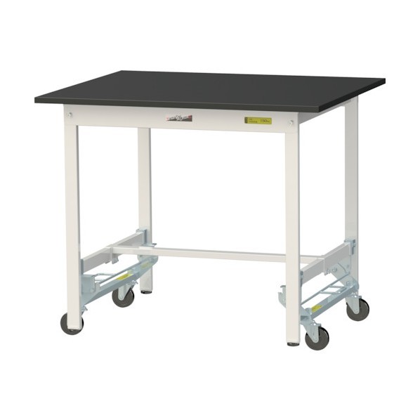 ※法人専用品※山金工業 実験用ラボテーブル ワンタッチ移動タイプ SLKU-975-BKW 1台|DIY FACTORY ONLINE SHOP