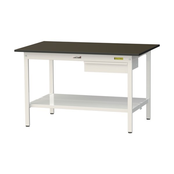 ※法人専用品※山金工業 実験用ラボテーブル 固定式 キャビネット付 SLM-1275UTT-BRW 1台